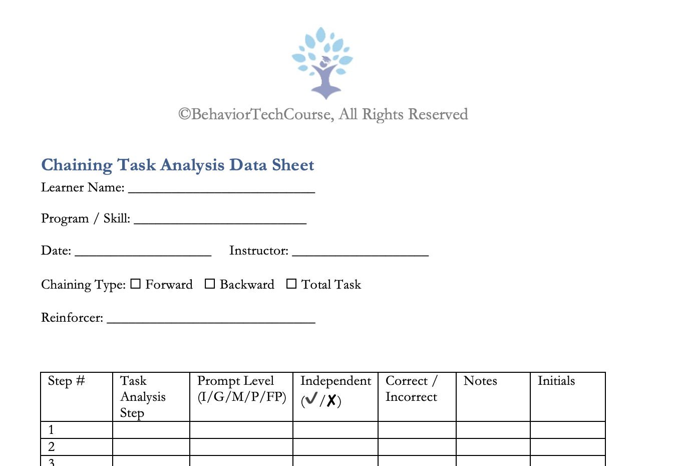 Free Chaining Data Sheet